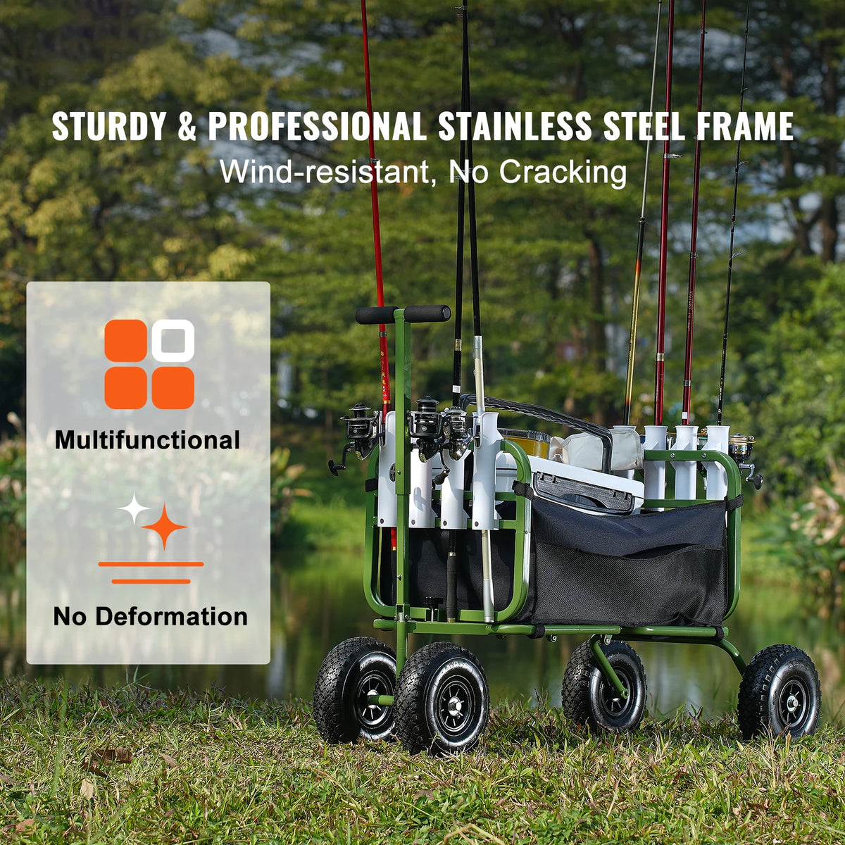 300lbs Beach Foldable Cart