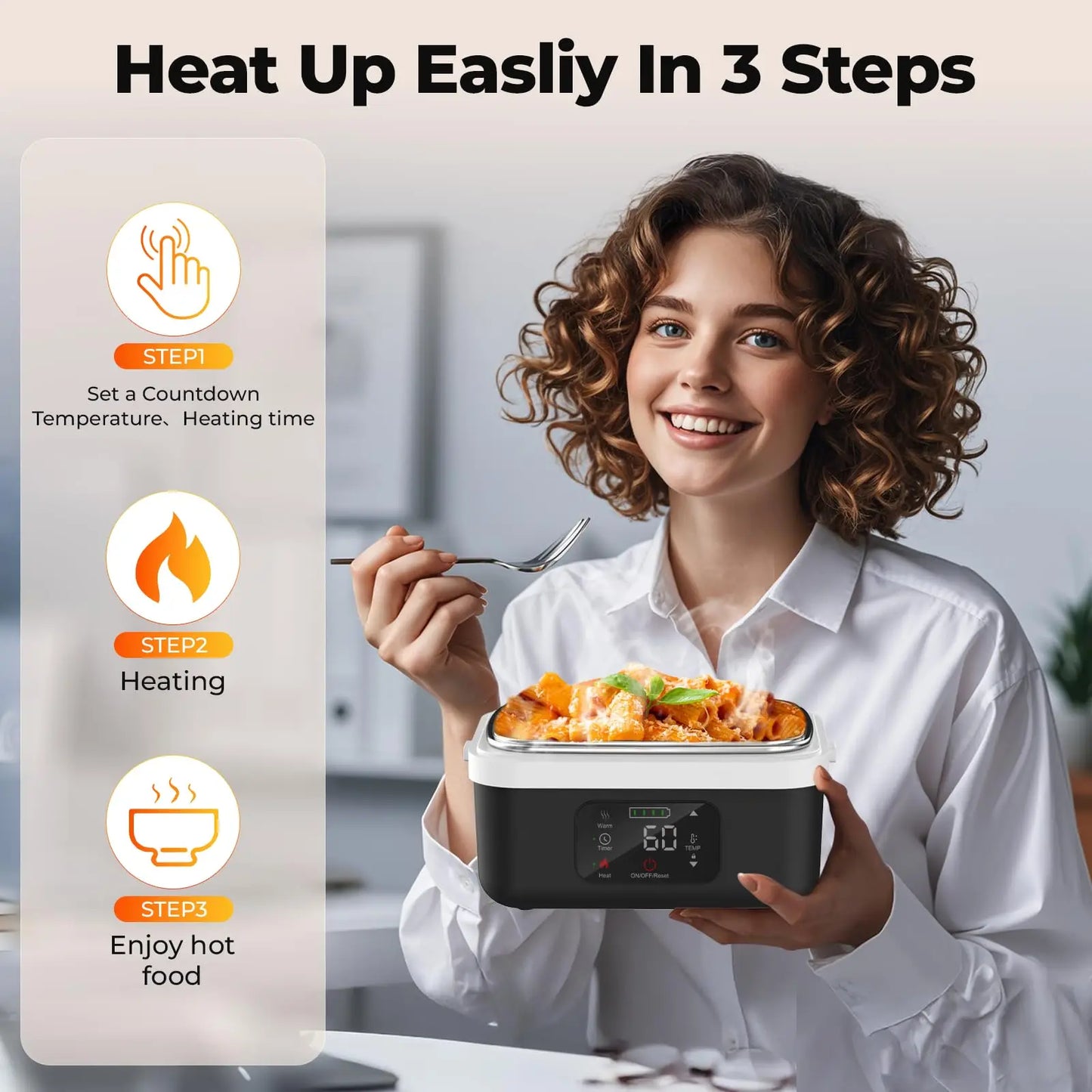 Wireless Electric Stainless Steel  Insulated Lunch Box  Lunch Box