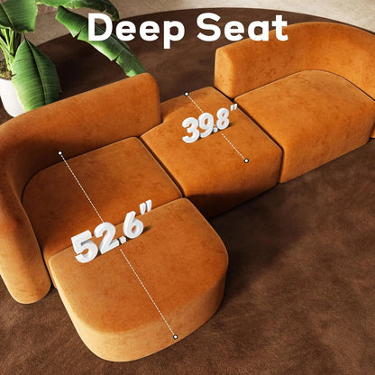 Luxury Modular Sectional Couches with Ottoman
