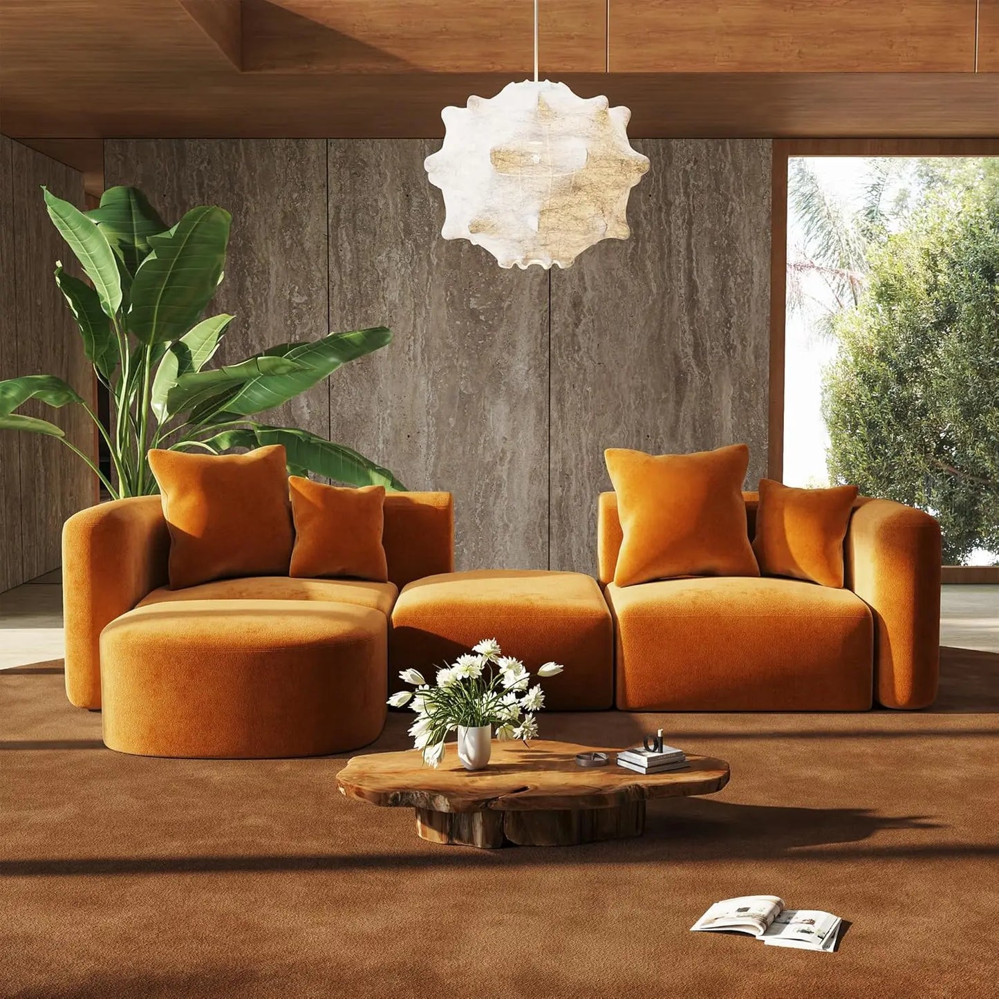 Luxury Modular Sectional Couches with Ottoman