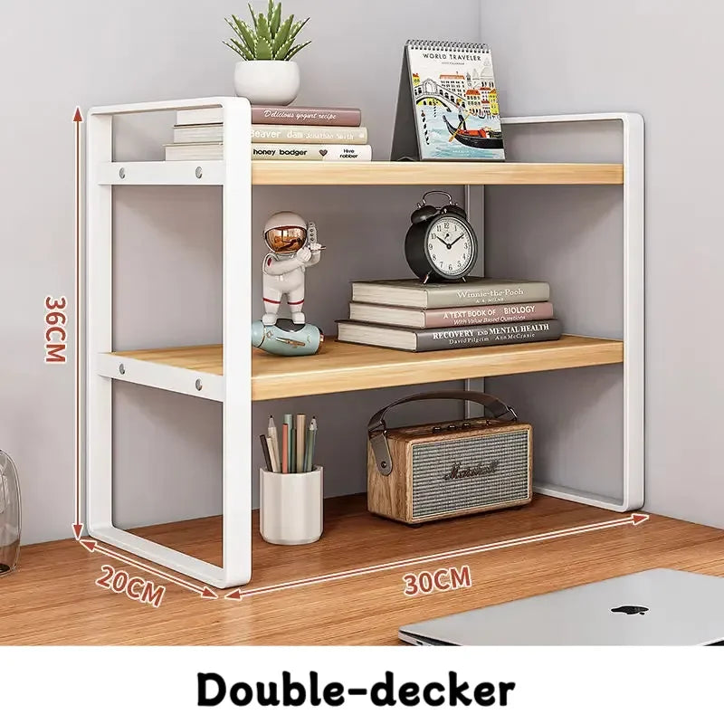 Multi-Tier Iron Office Desk Storage Rack