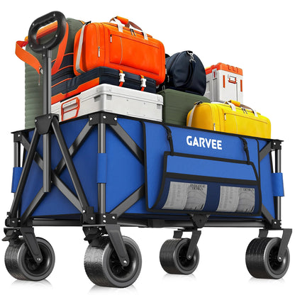 Outdoor Camping Cart with 8-Inch Wheels/Adjustable Handle