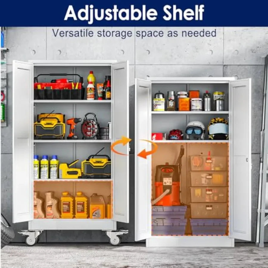 Rolling Metal Garage Storage Cabinet