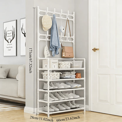 5-Tier Freestanding Multifunctional Storage Rack