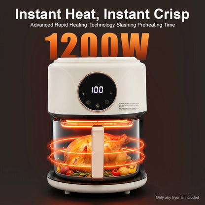 4.2L 1200W 360° Viewable Airy Fryer
