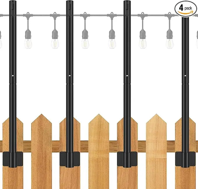 4 pack 2.8 ft string light poles