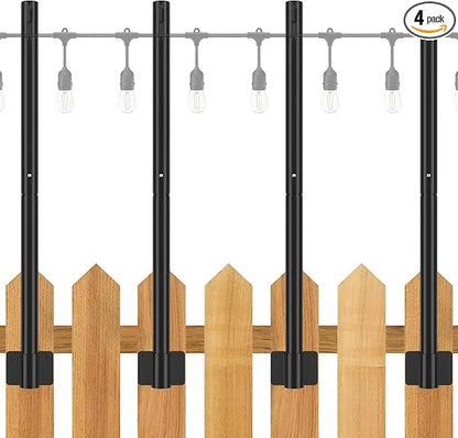 4 pack 2.8 ft string light poles