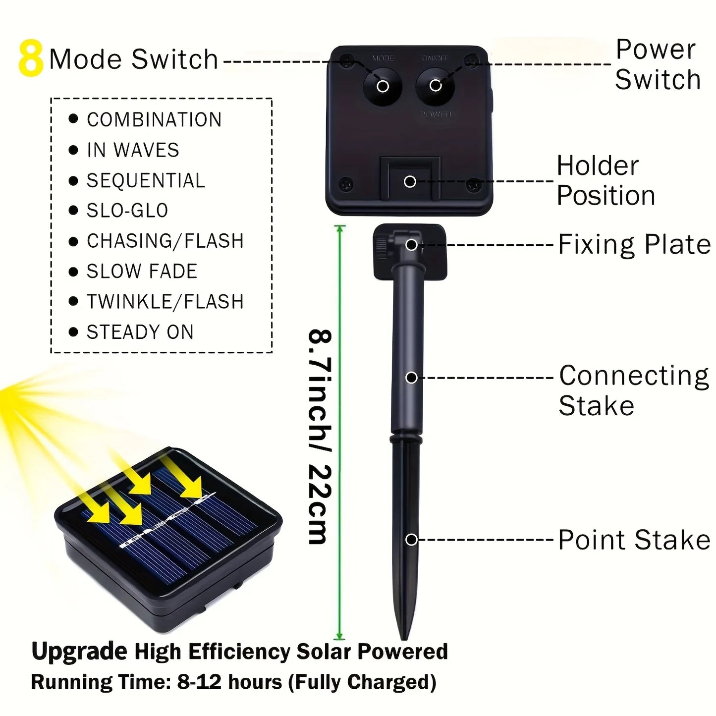 Solar String Lights - Led Outdoor Fairy Lights