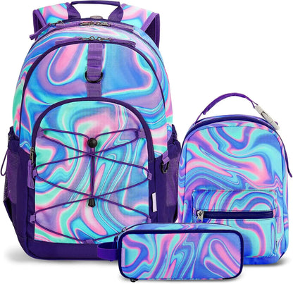 Girls School Backpack with Lunch Box