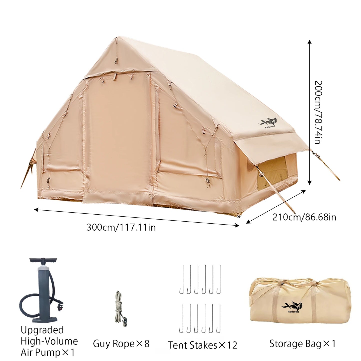 4-6 Person Outdoor Family Luxury Inflatable Tent
