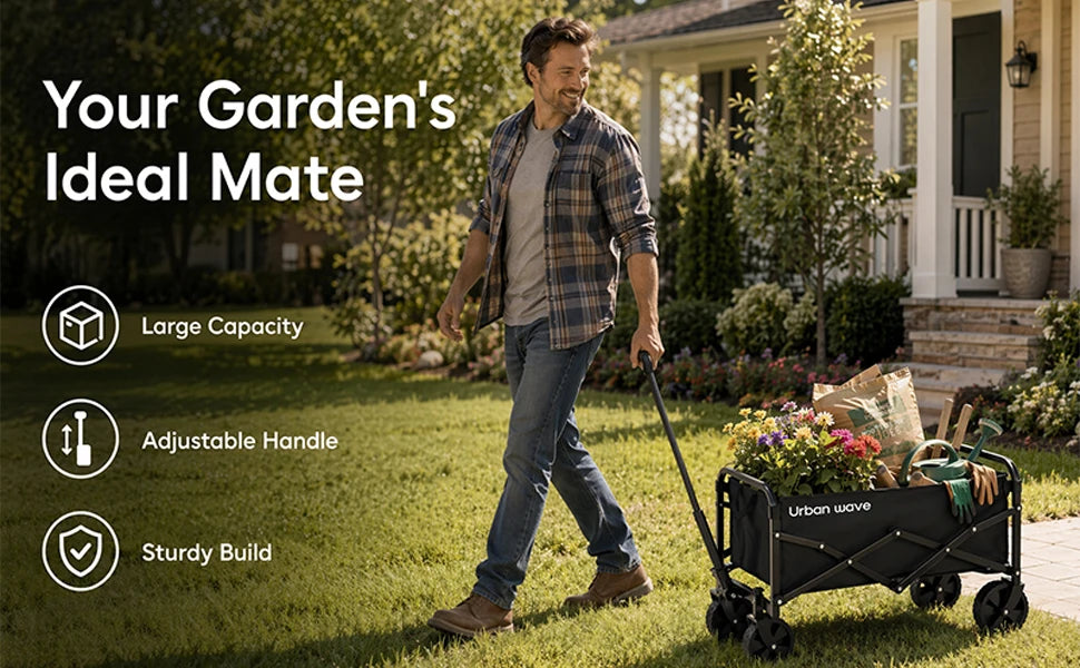 Collapsible 220 lbs Capacity Wagon with Wheels