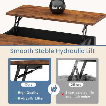 31.5In Wood Lift-Top Coffee Tables with Storage