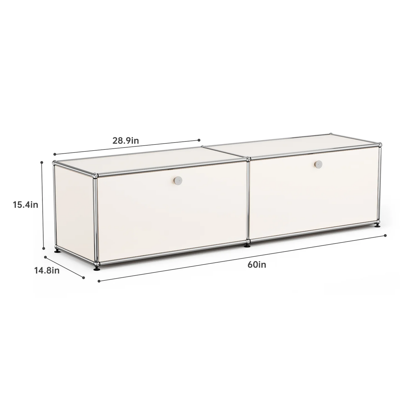 Modern Modular Metal Storage Cabinet Freestanding Organizer