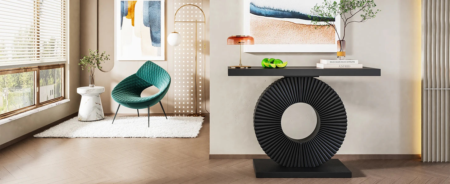 Modern Console Table with Geometric Base