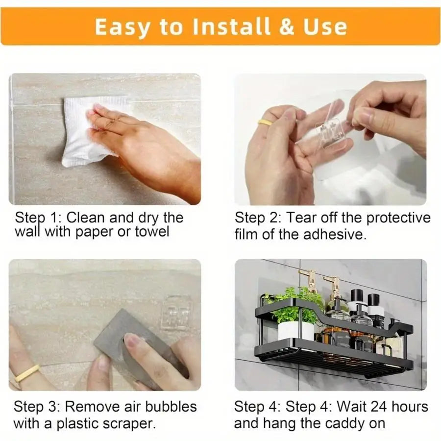 3/5 Pack Adhesive Shower Organizer