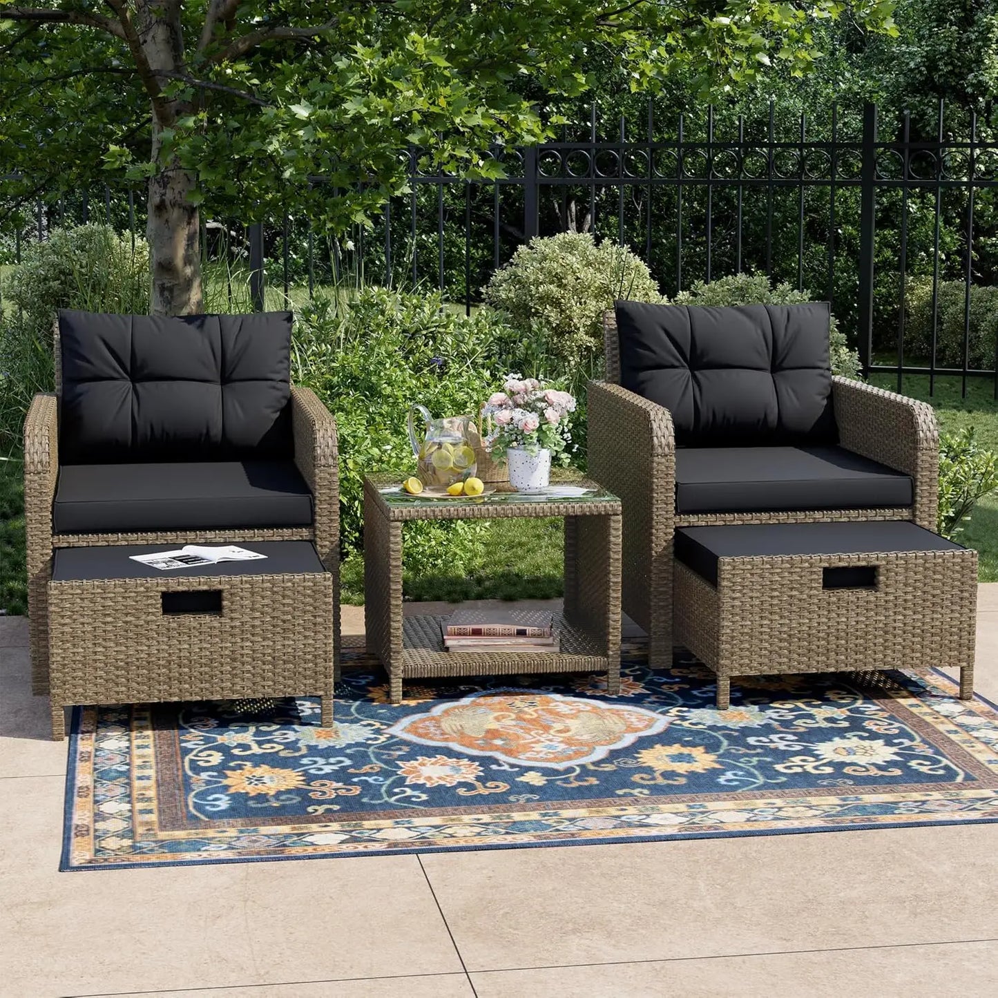 5 Piece Patio Conversation Set