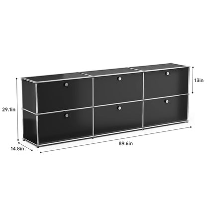 Modern Modular Metal Storage Cabinet Freestanding Organizer