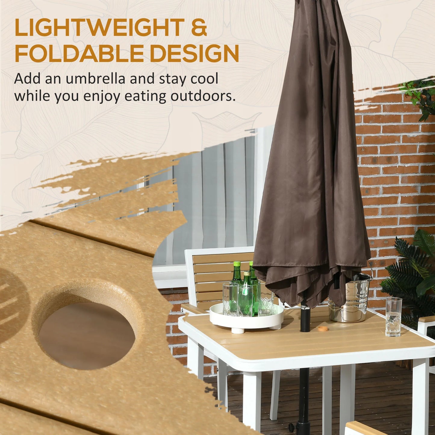 5Pc Outdoor Table and Chairs