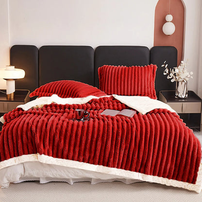 1pc Weighted Fleece Blanket -Soft, Warm