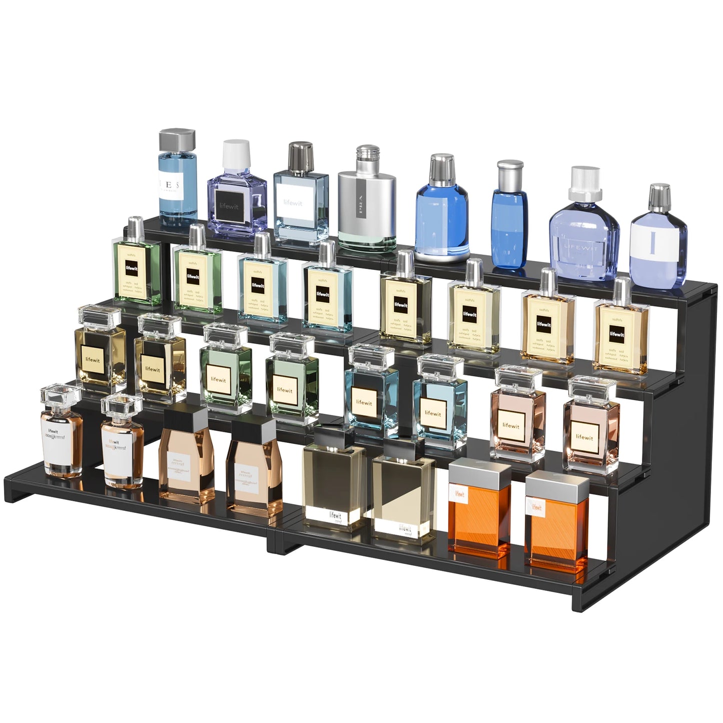 Dark Cologne Stand, Step Perfume Organizer
