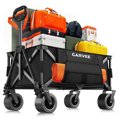 Outdoor Camping Cart with 8-Inch Wheels/Adjustable Handle