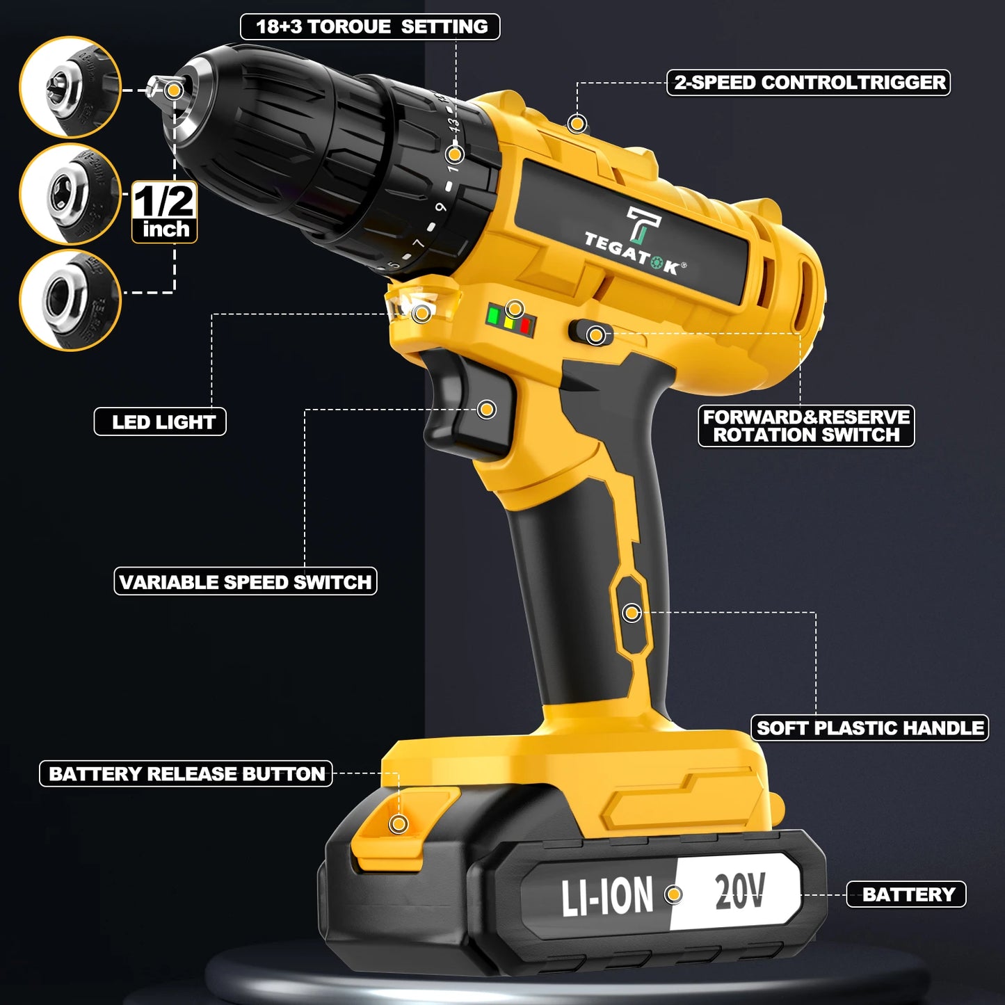 Household DIY Impact Drill 20V
