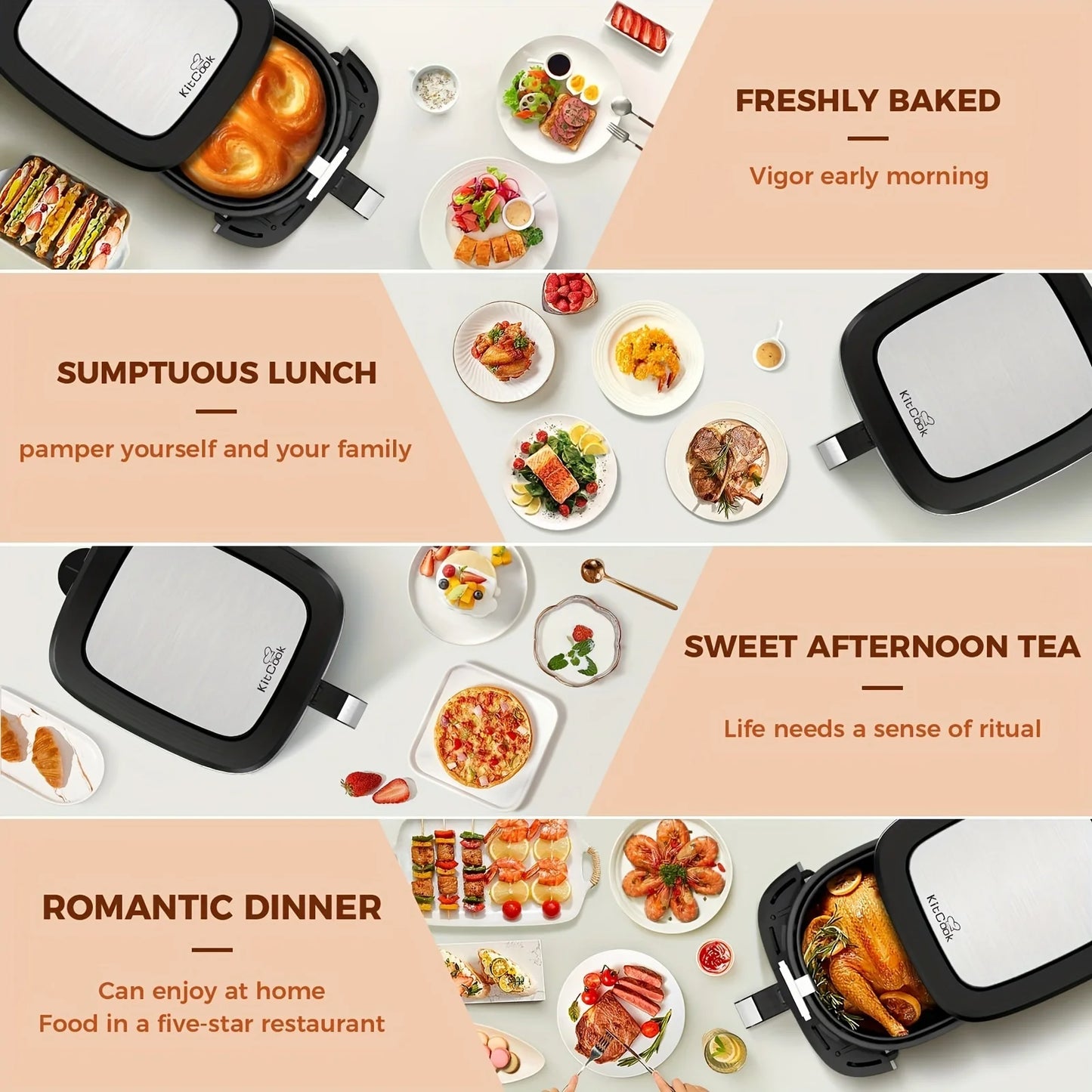 7Qt Air Fryer with 8 Presets 1500W