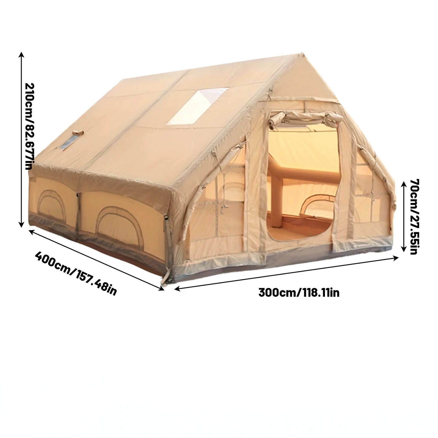 Large Inflatable Camping Tent with Skylight