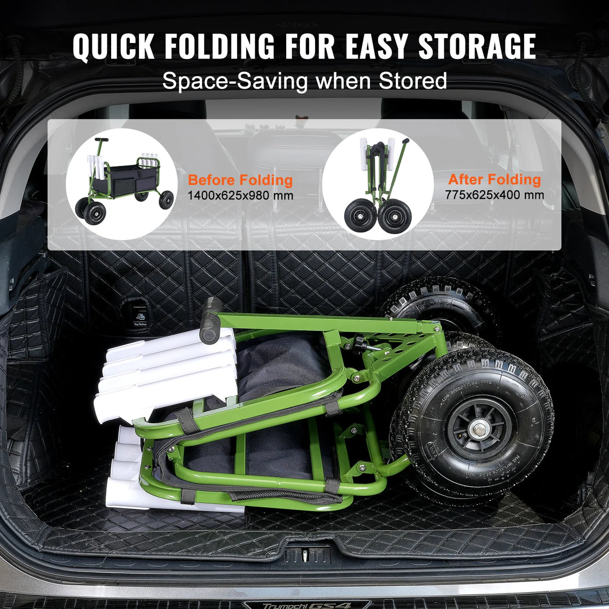 300lbs Beach Foldable Cart