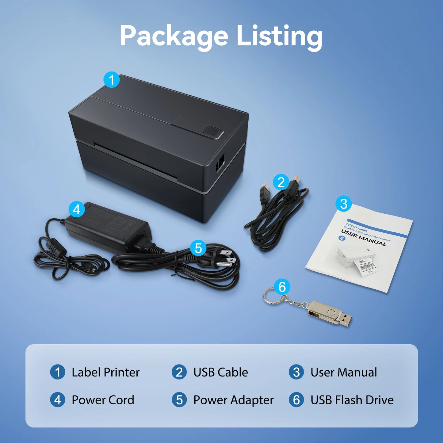Thermal Label Printer No Ink Required 203DPI