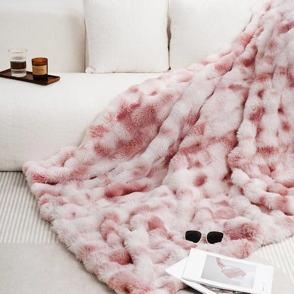 Faux Rabbit Fleece Blanket