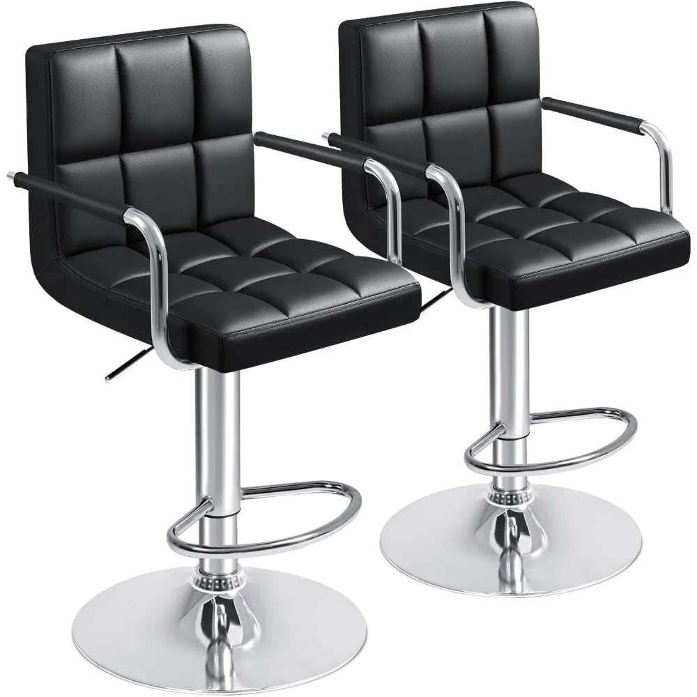 Pu Leather Swivel Adjustable Hydraulic Bar Stool