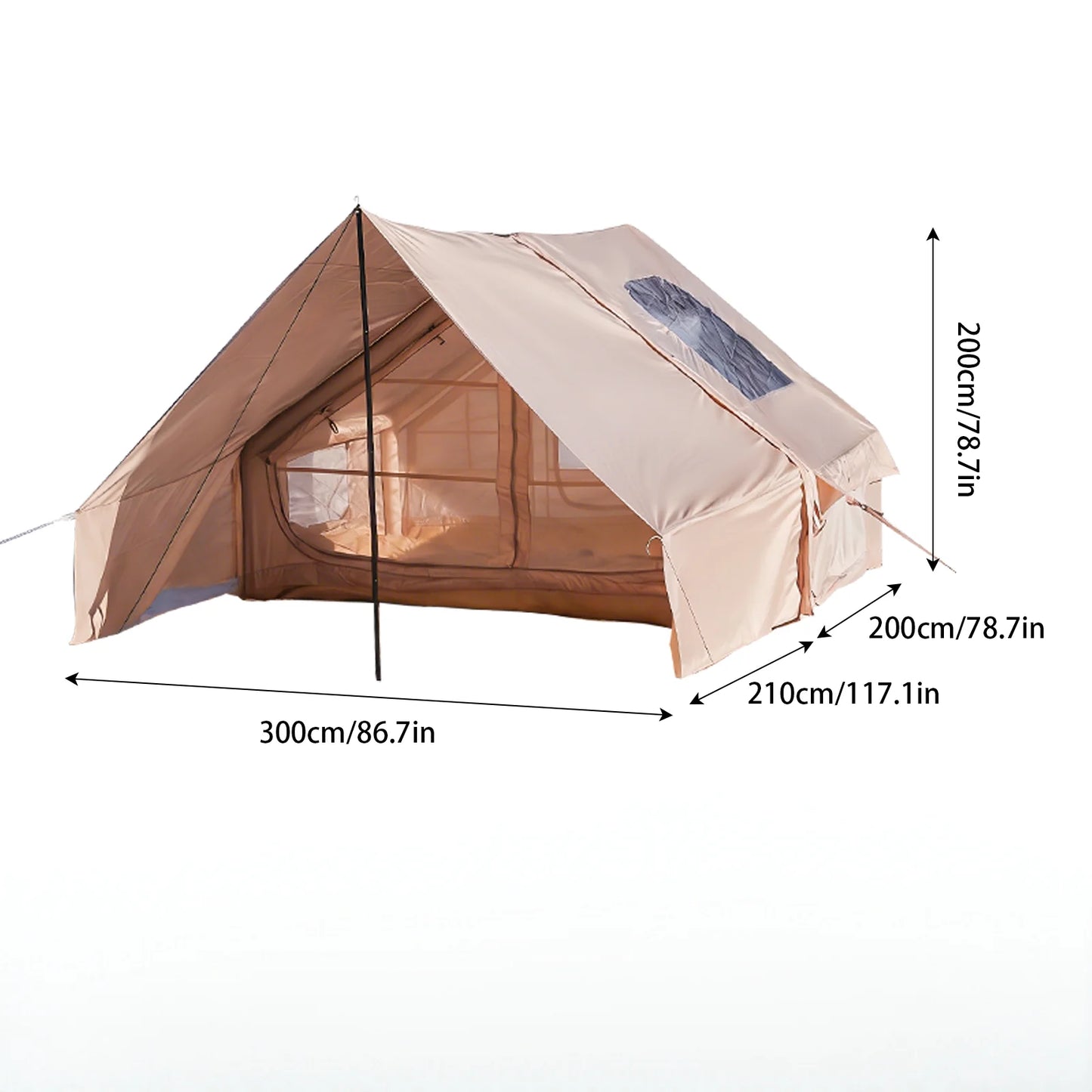 Large Inflatable Camping Tent with Skylight