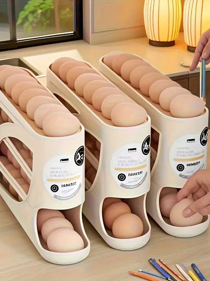 Automatic Rolling Egg Dispenser Organizer