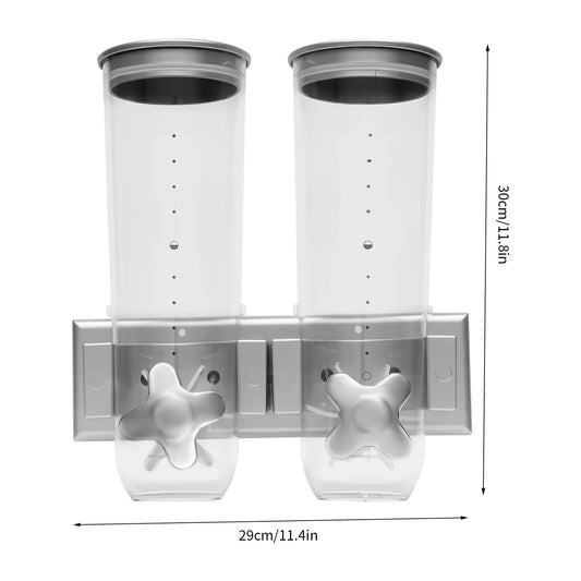 Wall Mounted Double Dry Food Dispenser