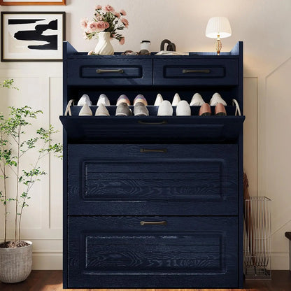 3 Flip Drawer & 2 Storage Drawer Cabinet
