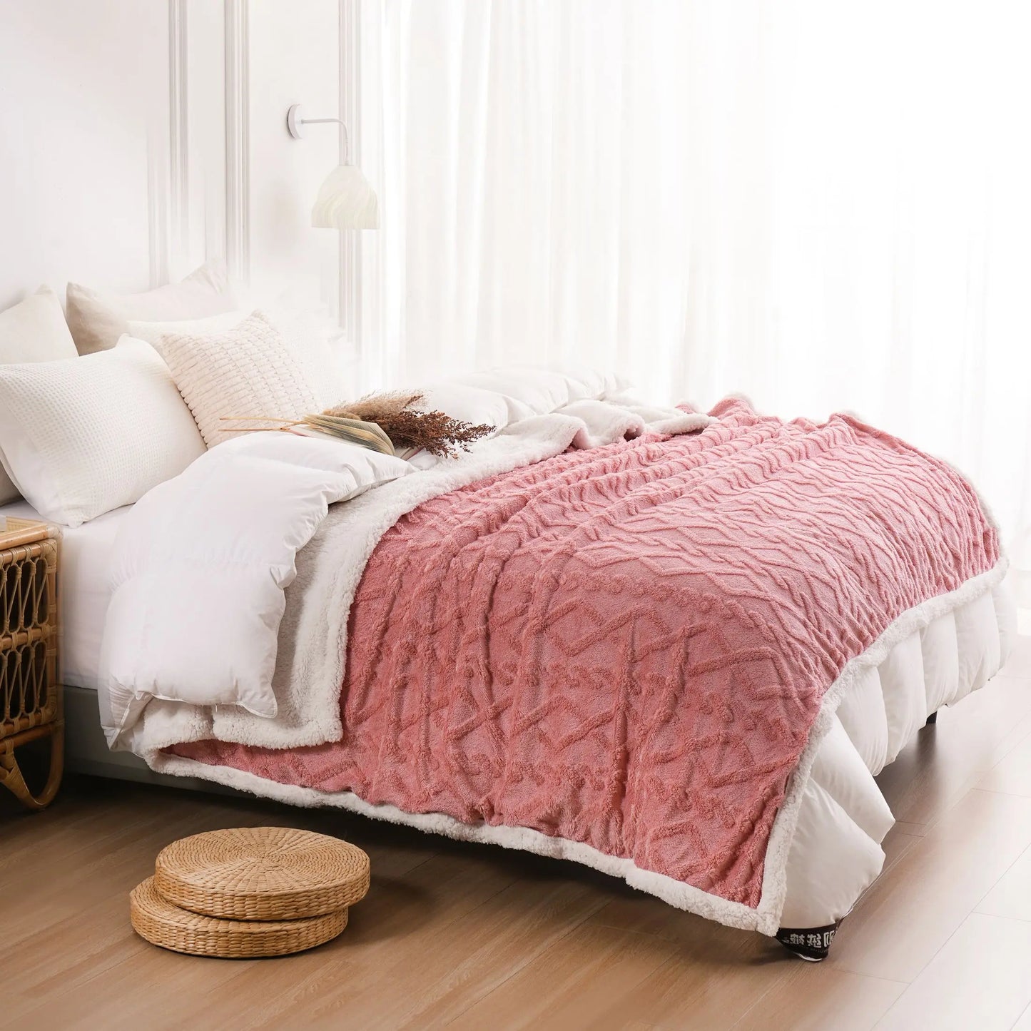 Jacquard Sherpa Weighted Blanket 3KG for Adults