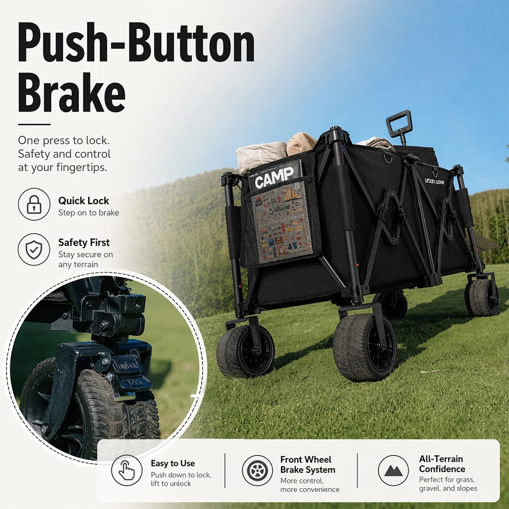 Heavy-Duty Folding Beach Cart - 680LBS Capacity