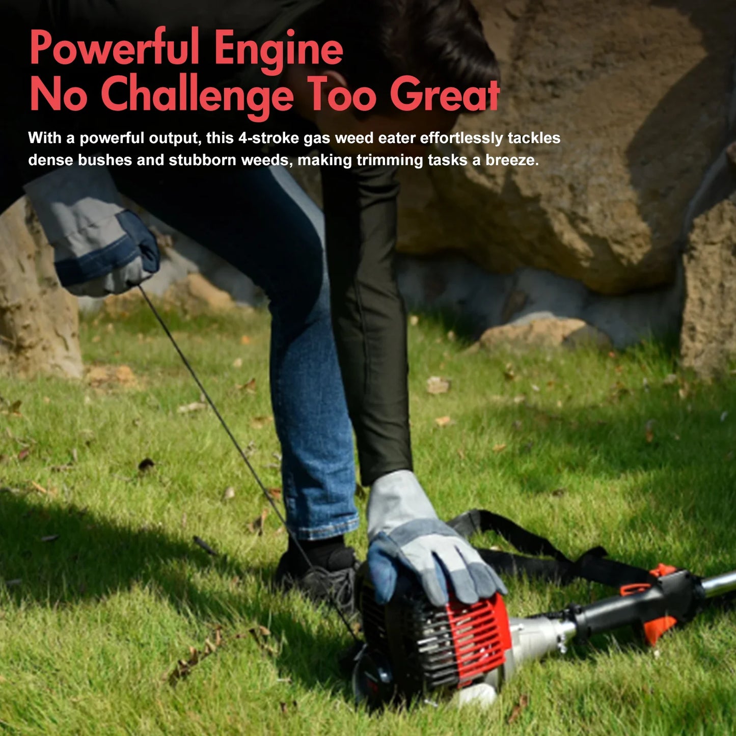 4-Stroke Gas Weed Eater 15lb 13 in