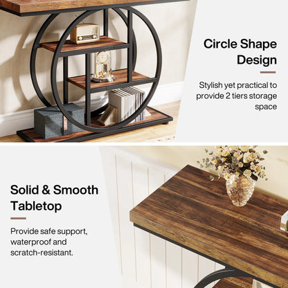 41.3-Inch 4-Tier Industrial Entryway Table