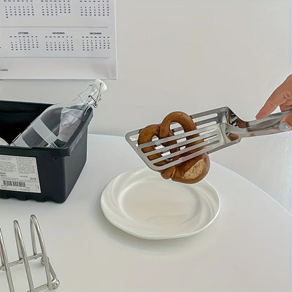 Stainless Steel Steak Tongs for Grilling & Flipping