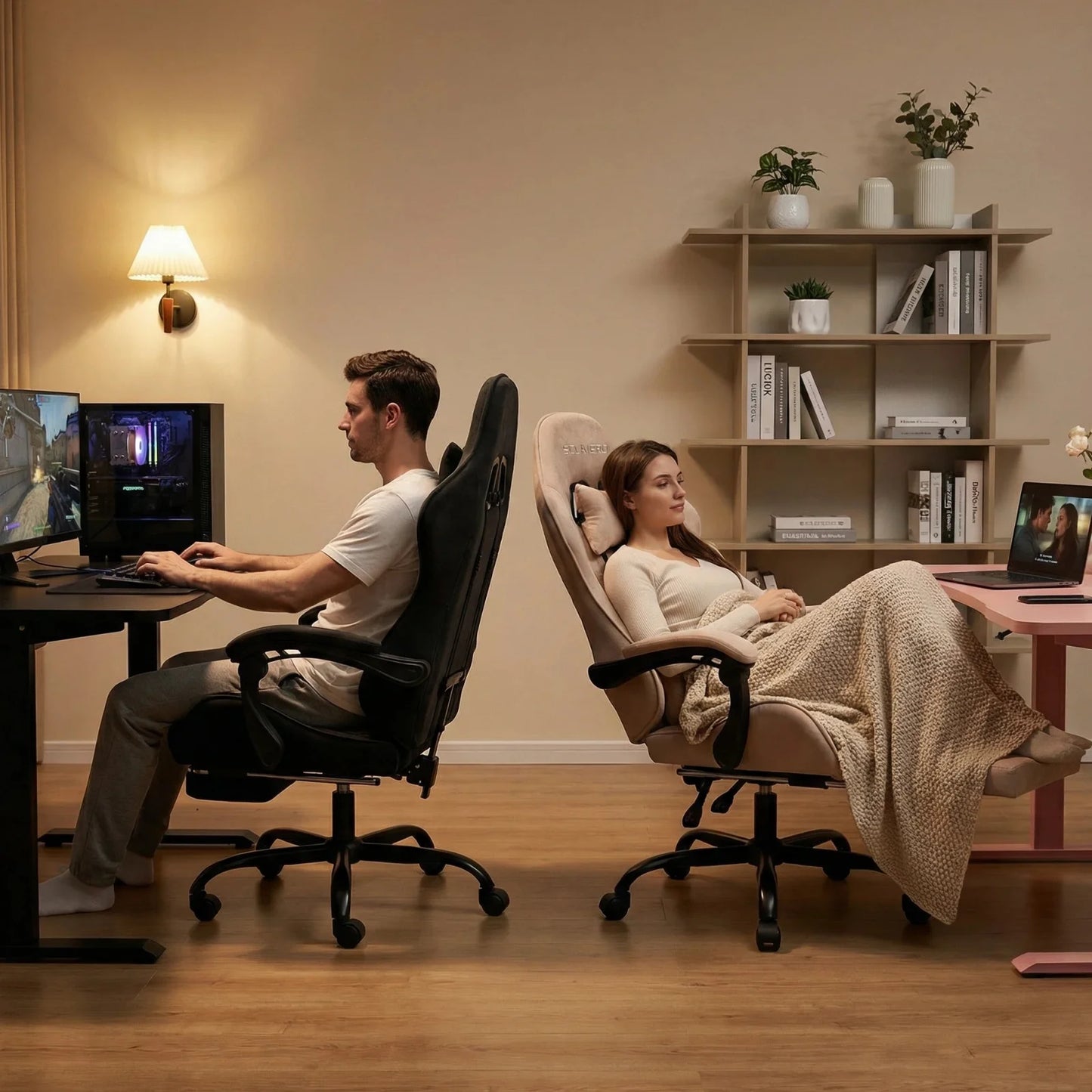 Computer Office Chair with Comfy Fabric