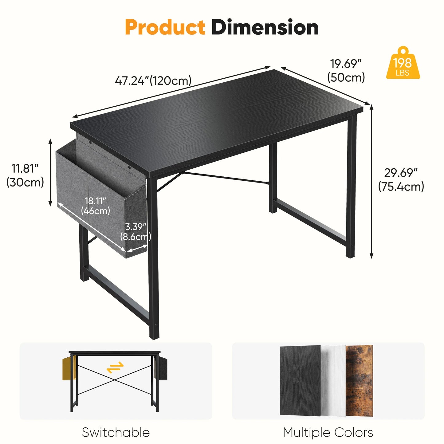 Computer Office Desk with Storage