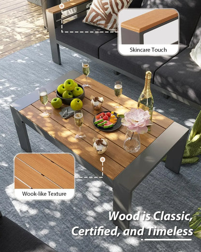Outdoor Patio Furniture Set, with Coffee Table