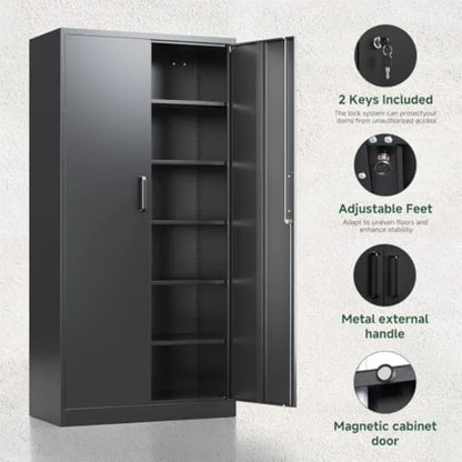 72 " Metal Garage Storage Cabinets with Lock