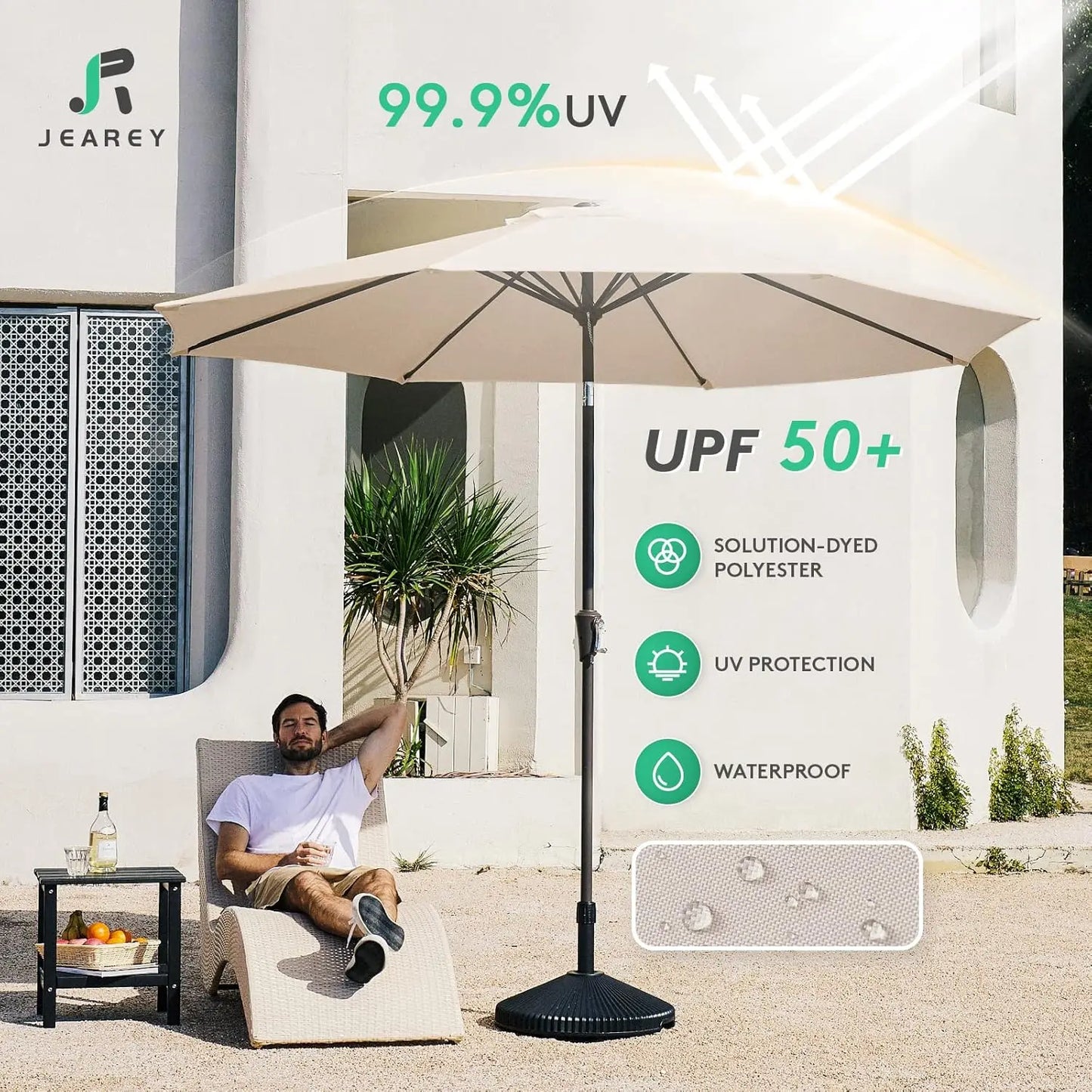 9FT Outdoor Patio Umbrella Push Button Tilt