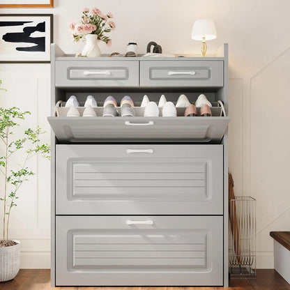 3 Flip Drawer & 2 Storage Drawer Cabinet