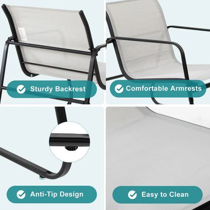 3 Pc Patio Furniture Set with Table