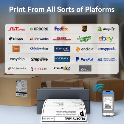 Thermal Label Printer No Ink Required 203DPI