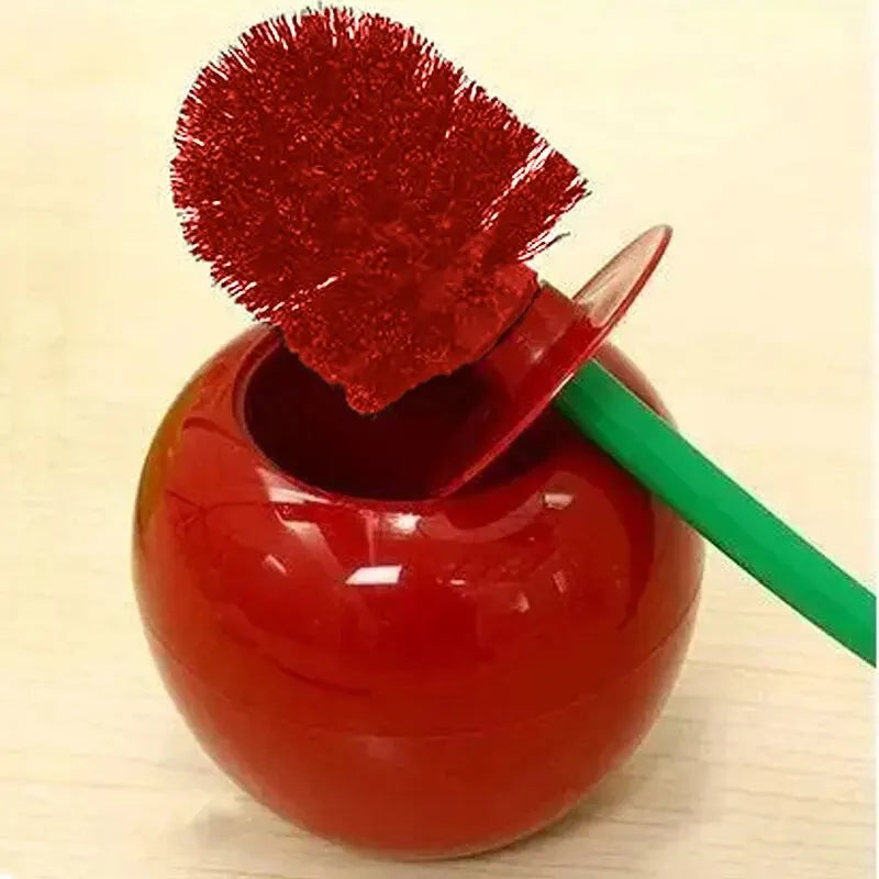 Cute Red Cherry Shape Toilet Brush Holder